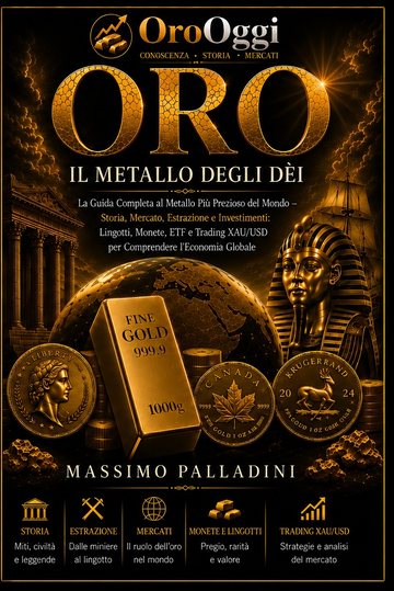 Copertina del libro «ORO – Il metallo degli dei» di Massimo Palladini, edizione OroOggi